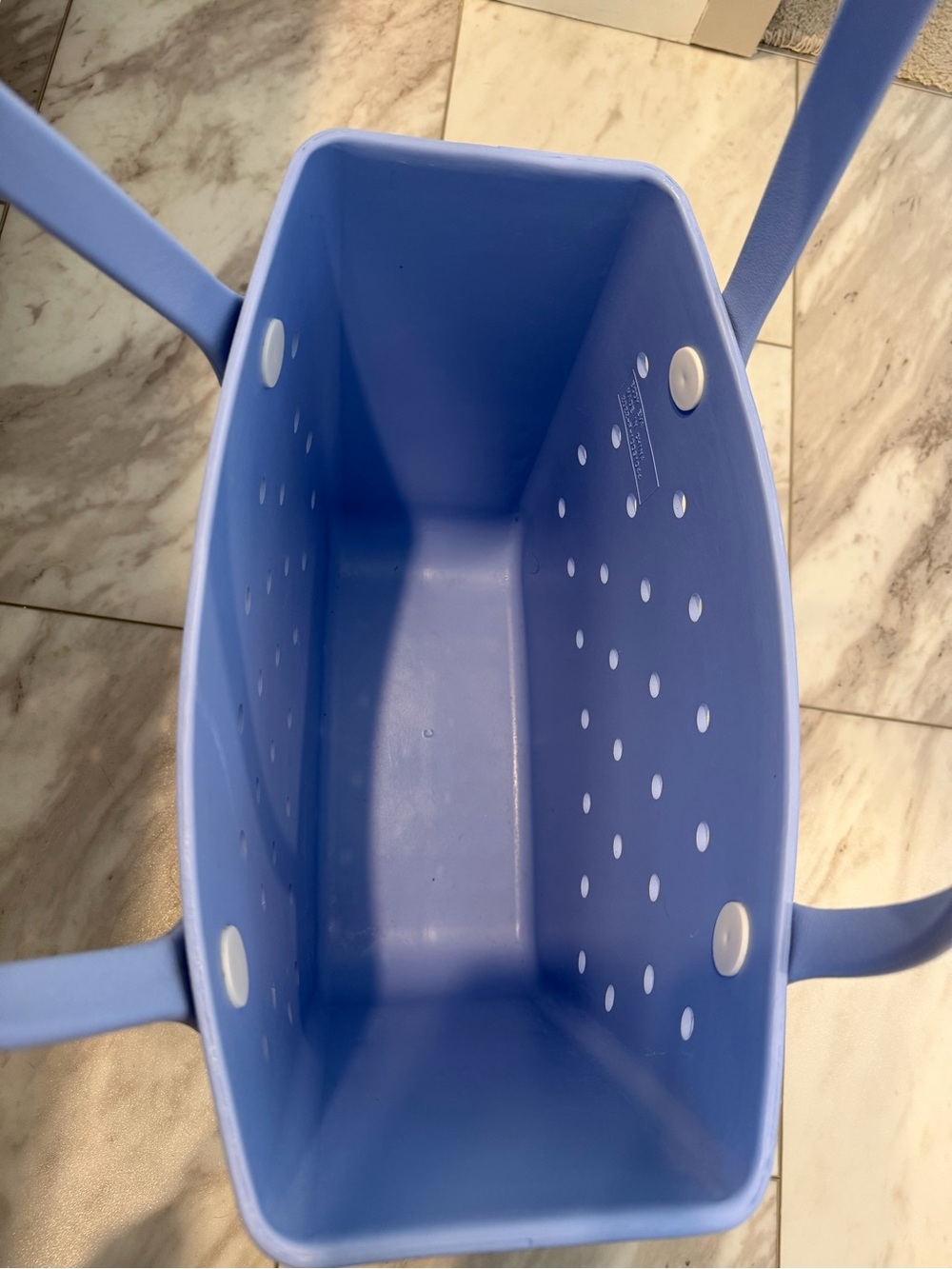 Light Periwinkle Women's Tote with Button Detail for pool - Picture 2 of 3